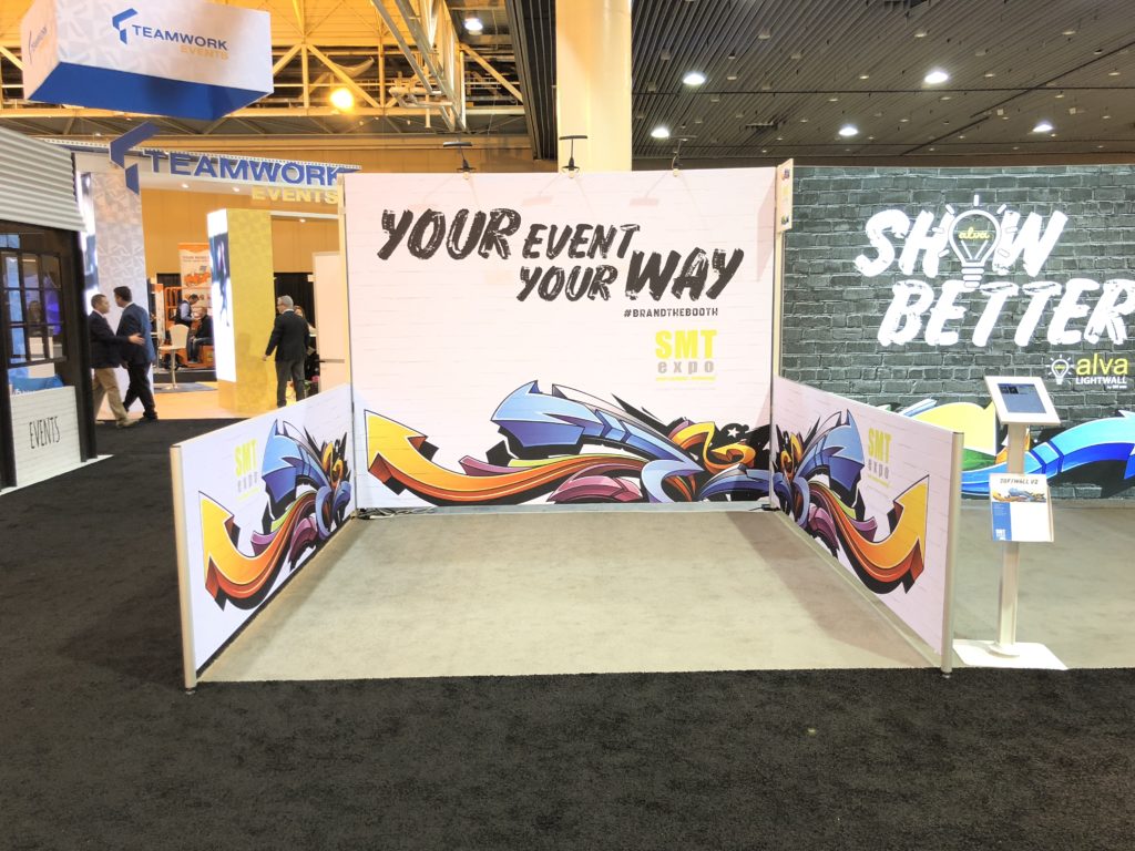 P&D Style booth with custom graphics